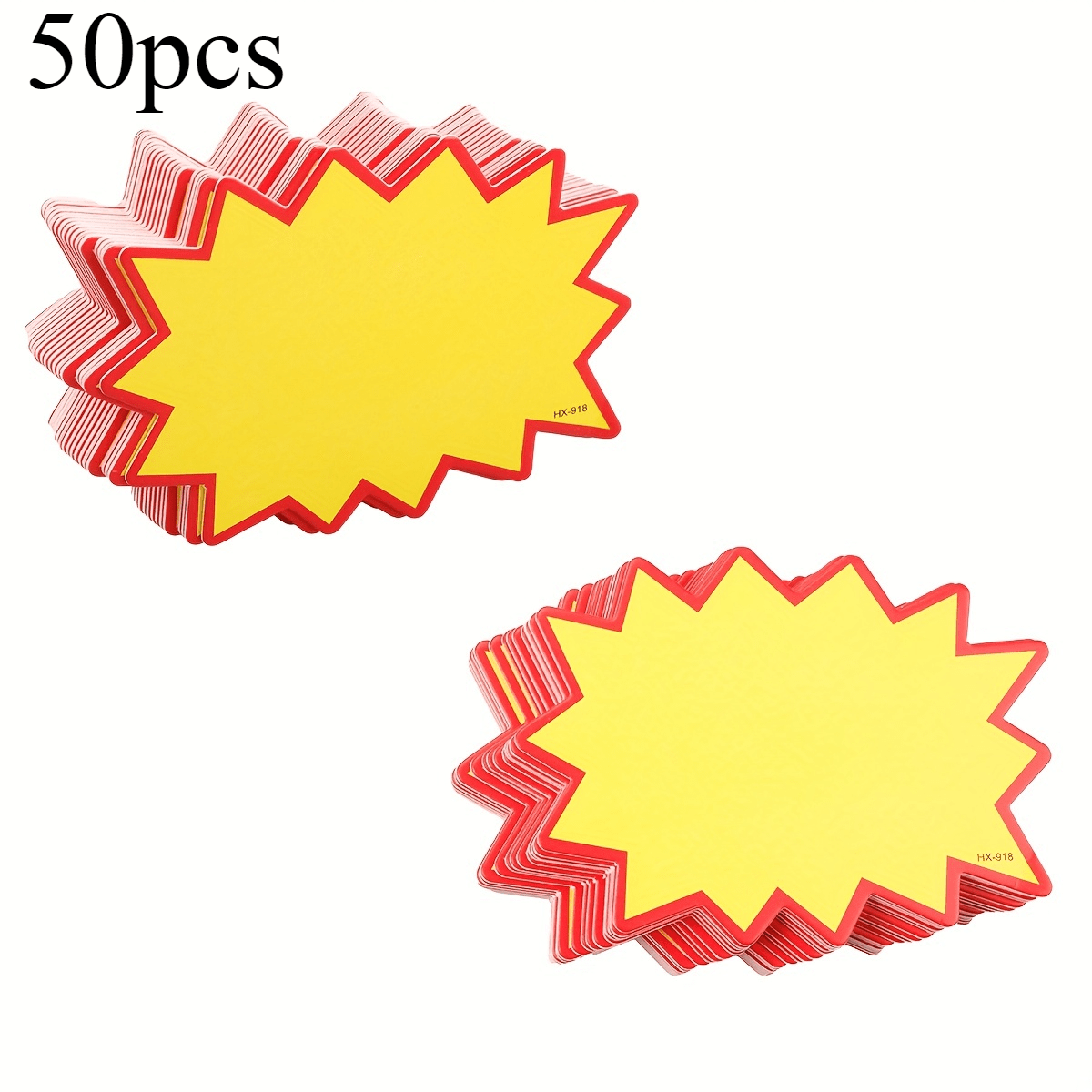 

50/100pcs Miniature Retail - Explosion Labels, Blank -shaped Labels For Retail, Grocery, And Use -