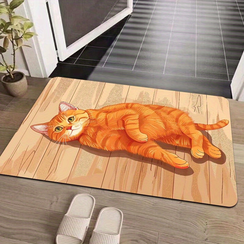 

Cat Rug - For , Bathroom, & - Polyester, , Rectangular Mat