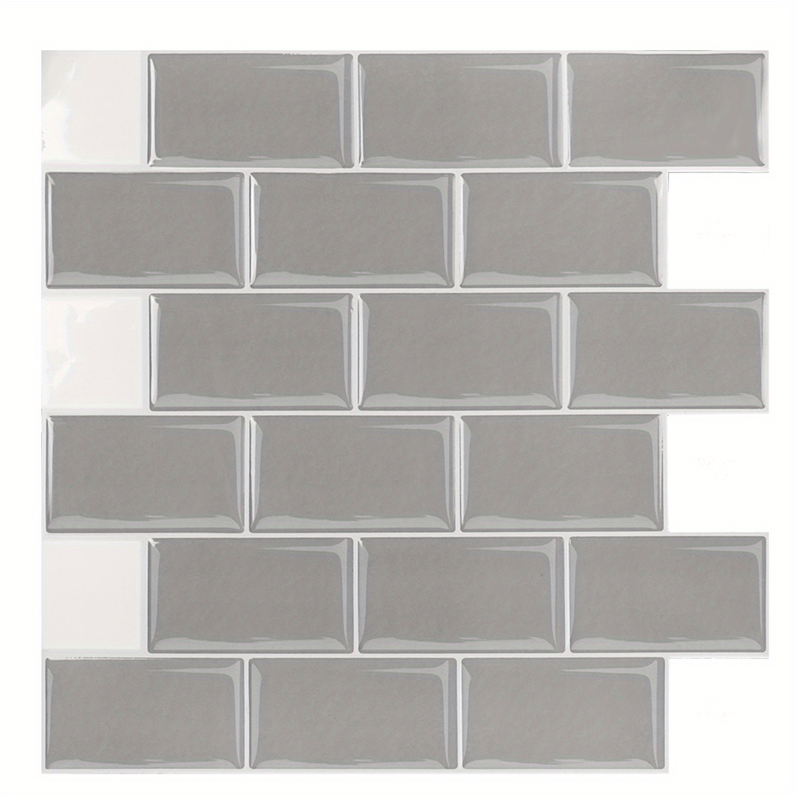 Image of Set Of 10 Tile Decals, Ideal For Kitchen Use, Featuring 3d Self-adhesive Designs, Suitable For Bathroom Walls And Ceiling Tiles