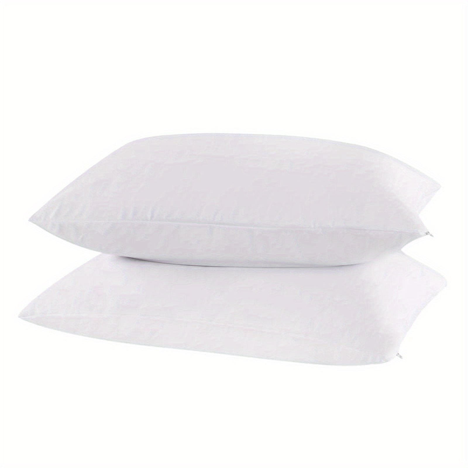 

2pcs Luxurious White Waterproof Pillowcases - , Zippered Allergy & Bed , 20"x26", & , Ideal For Home Textile