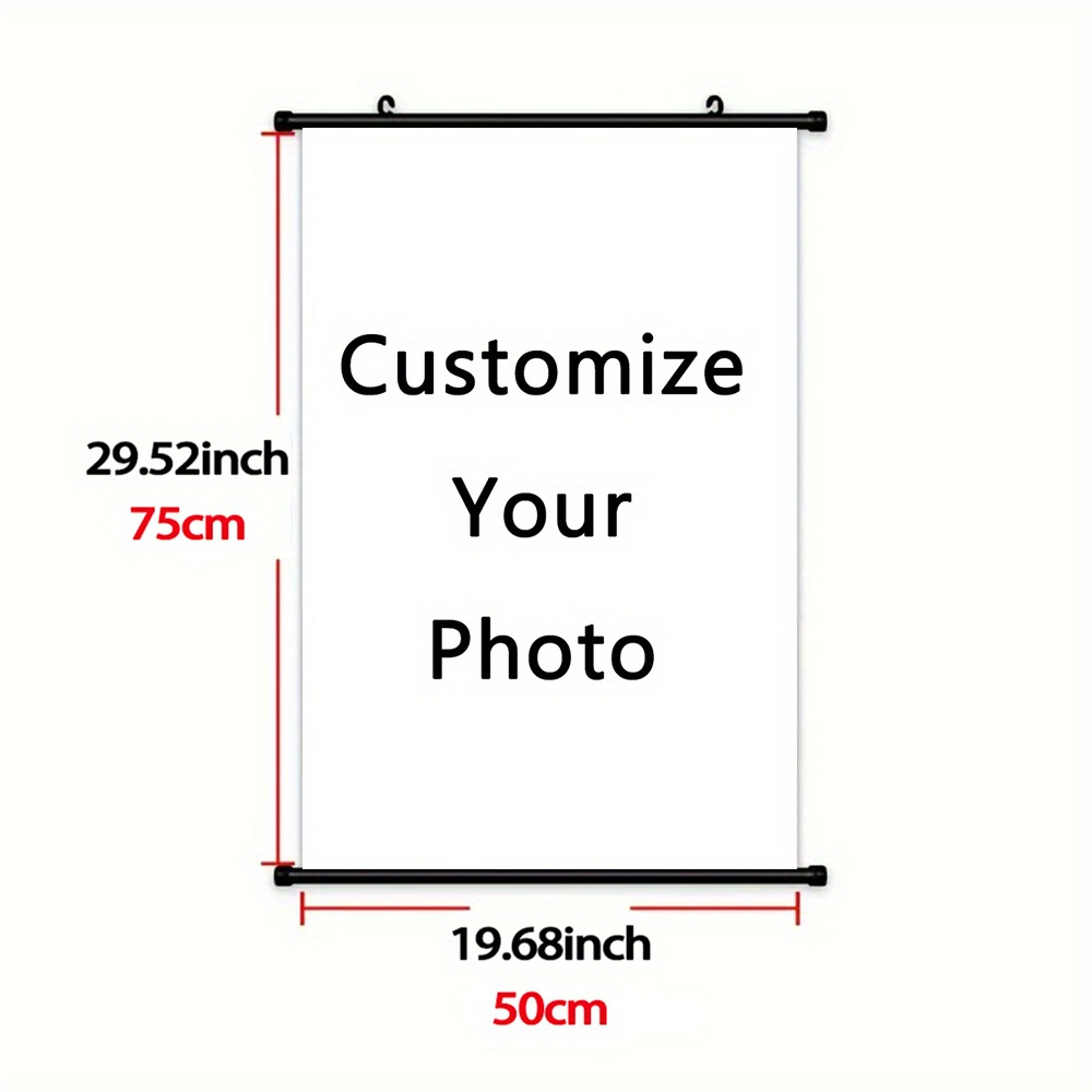 TEMU 2d Flat, 2d Flat, 2d Flat 1pc Customizable Canvas Picture Plastic Scroll Wall Art | Personalized Photo Wall Art, Anime/movie Posters, Direct