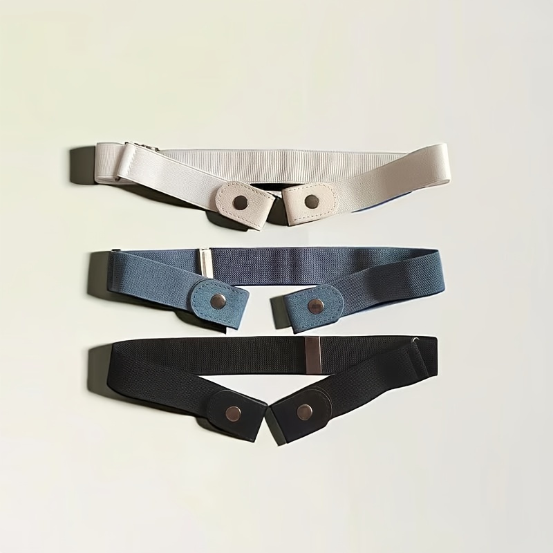 TEMU 3pcs Belts - Sleek, Stretchy, And - Perfect Accessories For Womens Dresses And Coats