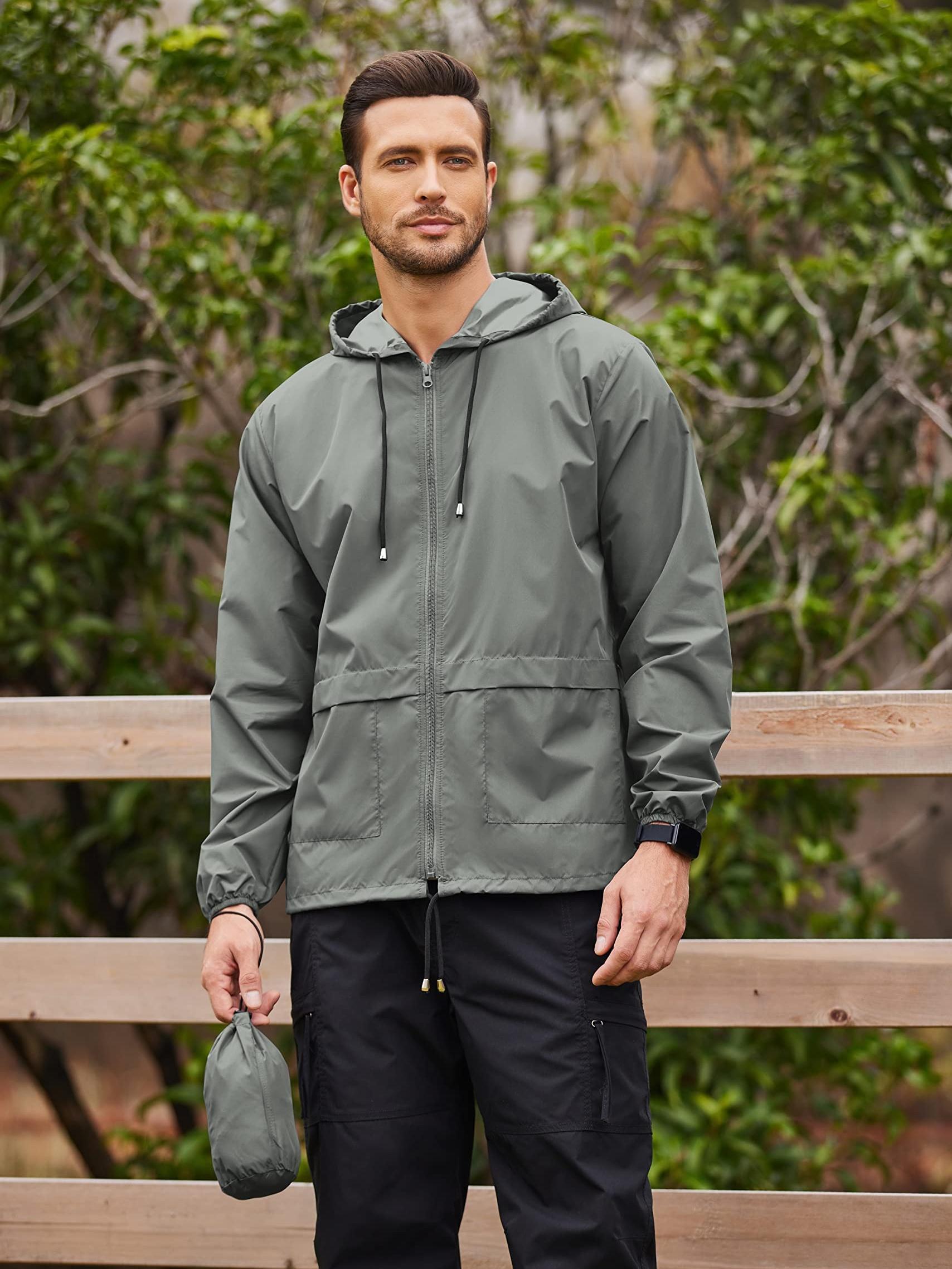 Rain Gear Packable Rain Jacket With Pouch Mens Packable Rain - Main Image