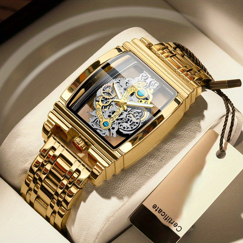 Double-sided Hollowed-out Watch, Business Casual Luminous Watch, Men's Wristwatch