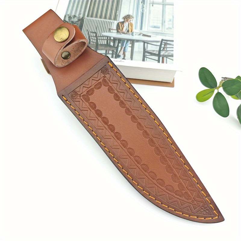 

Premium Genuine Leather Knife Sheath With - Fit, Snap Button Closure, Outdoor And Kitchen Pocket Knife Holder (knife Not Included), Knife Holder|stylish Knife Accessory| Sheath