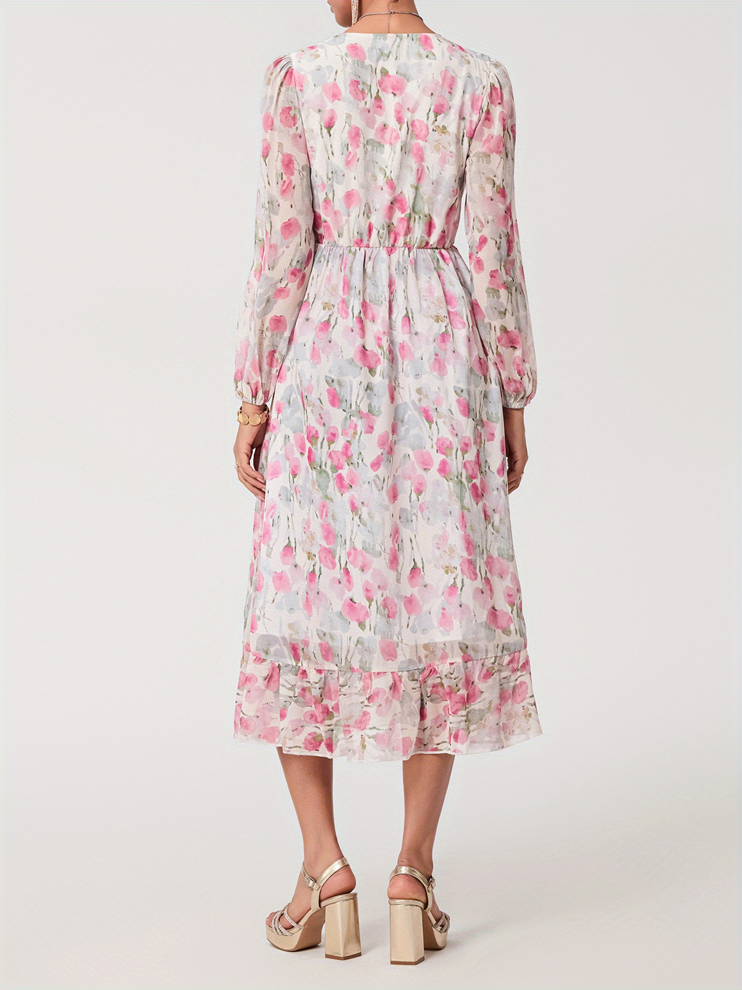 Tea Party Afternoon Tea Dress Summer Dresses Ladies Dresses Tea Length  Floral Dress Dresses Floral Wrap