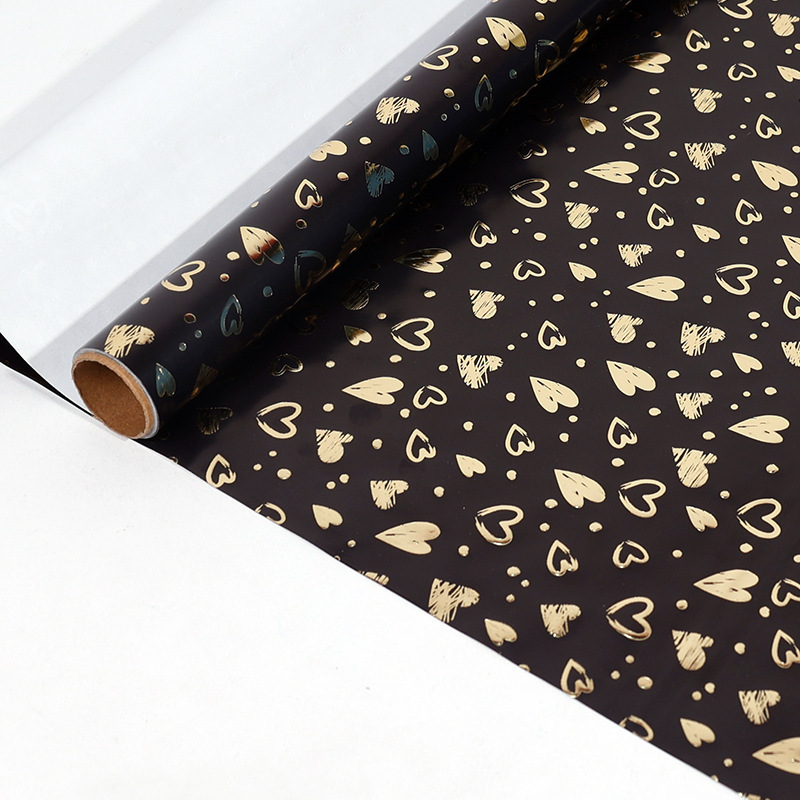 

1pc, Large Size 16.93*118.11in Black Golden Gift Wrapping Paper, High-end Business Gift Wrapping Paper For Birthday Valentine's Day Holiday Celebration