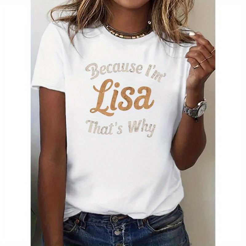 

Lisa Because Pure Cotton Women's Tshirt Comfort Fit