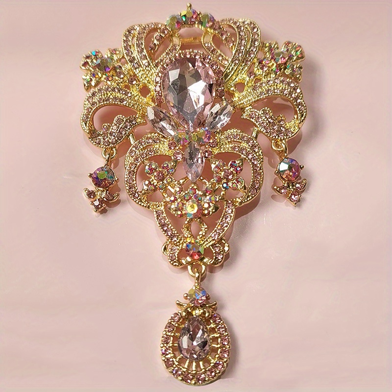 TEMU Broche de Flor para Mujeres - Accesorio de Moda Deslumbrante para Pañuelos, Chales y Ropa - , Estilo