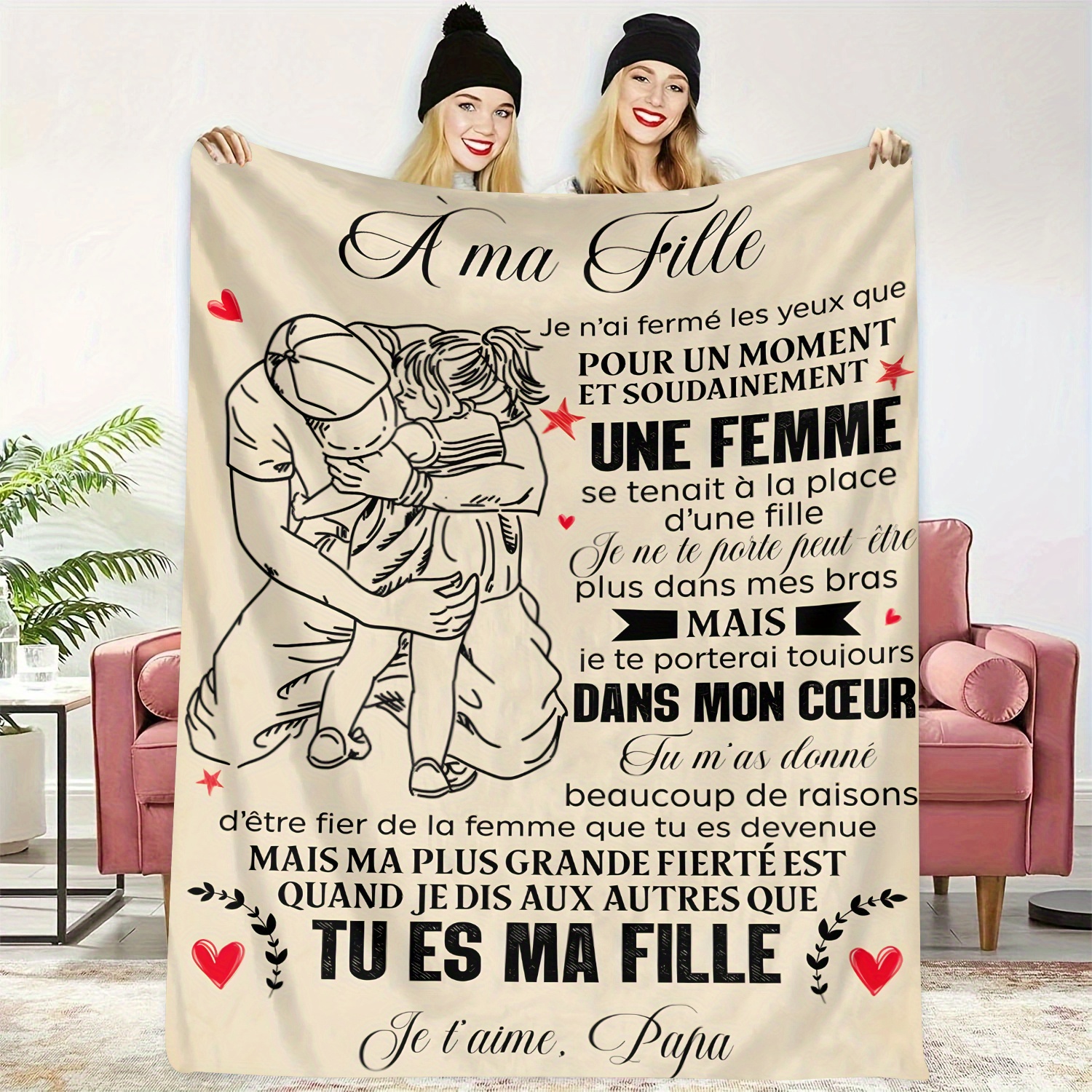 

en d' Française - , Chaude et Moelleuse se Blottir sur le Canapé, le Lit, ou - de Cadeau Parfaite de à sa