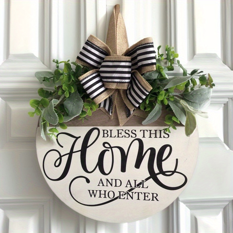 

1pc Welcome Hanging Wooden Decorations, Used For Front Door, Home Decoration, Outdoor, Autumn Decoration