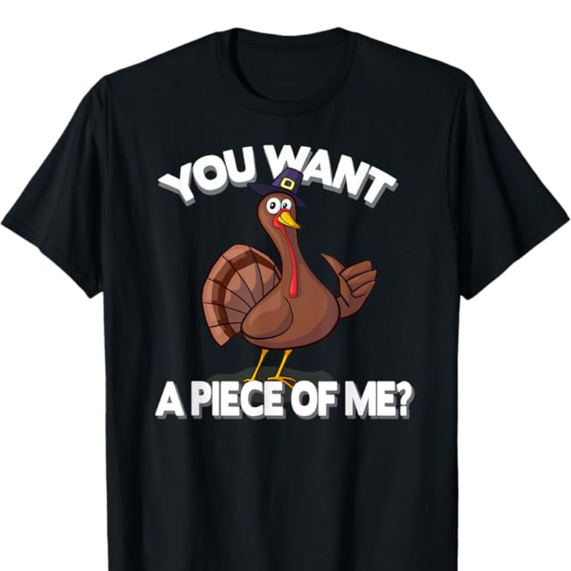 

Thanksgiving Day Printed, Men's Cotton Graphic T-shirt, Casual Short Sleeve Crew Neck , Men's Tee For Outdoor