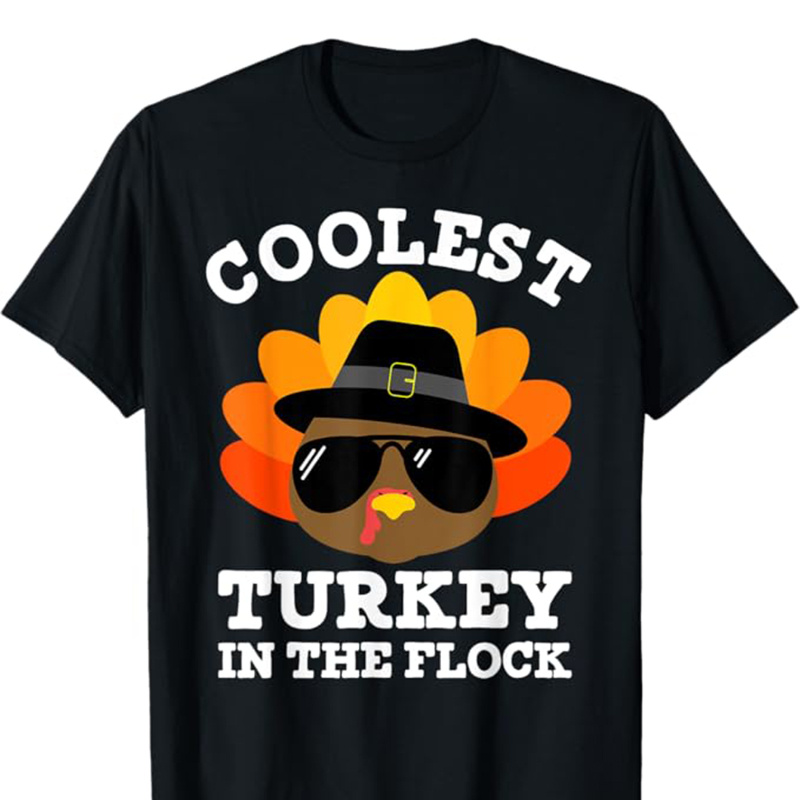 

Thanksgiving Day Printed, Men's Cotton Graphic T-shirt, Casual Short Sleeve Crew Neck , Men's Tee For Outdoor