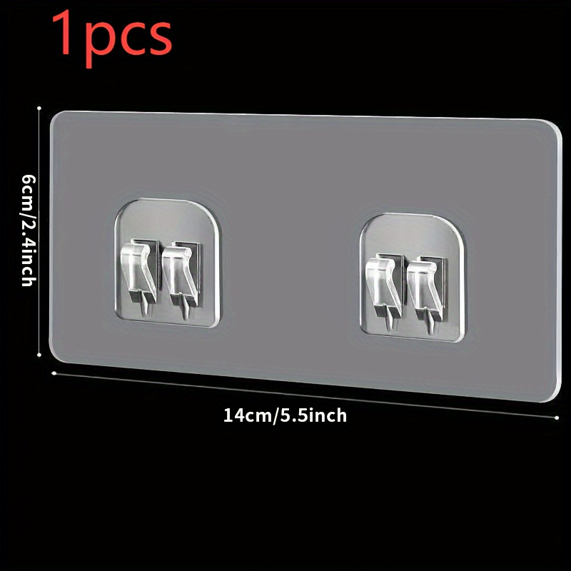 

1pc Adhesive Shower Shelf Hook, No Drilling Required, , Ideal For Bathroom And Kitchen Storage, Excluding Bathroom Racks