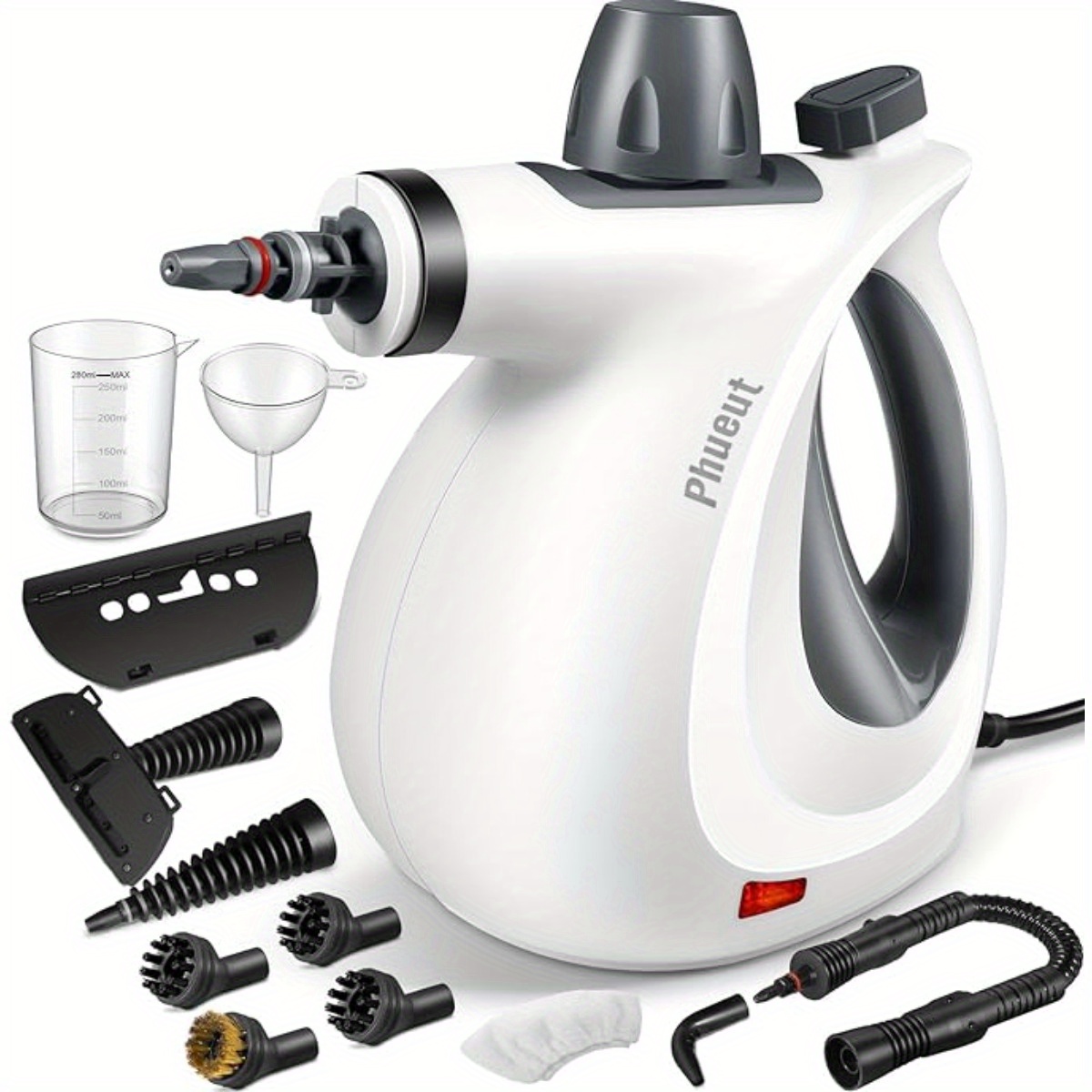 TEMU Pressurized Handheld Multi Surface Natural Steam Cleaner With 12pcs Accessories, Multi Purpose Steamer For Home Use, Steamer For Cleaning Floor, Upholstery, Grout And Car