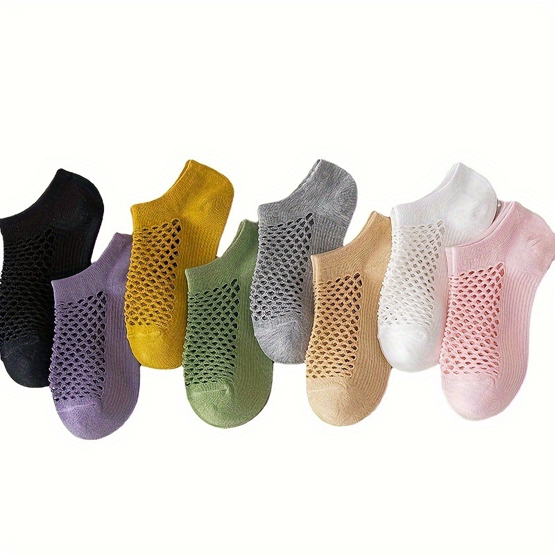 

5 Pairs Of Ultra-comfortable Mesh - Ventilated Short For Women - Fashionable & Breathable Stockings For Wear