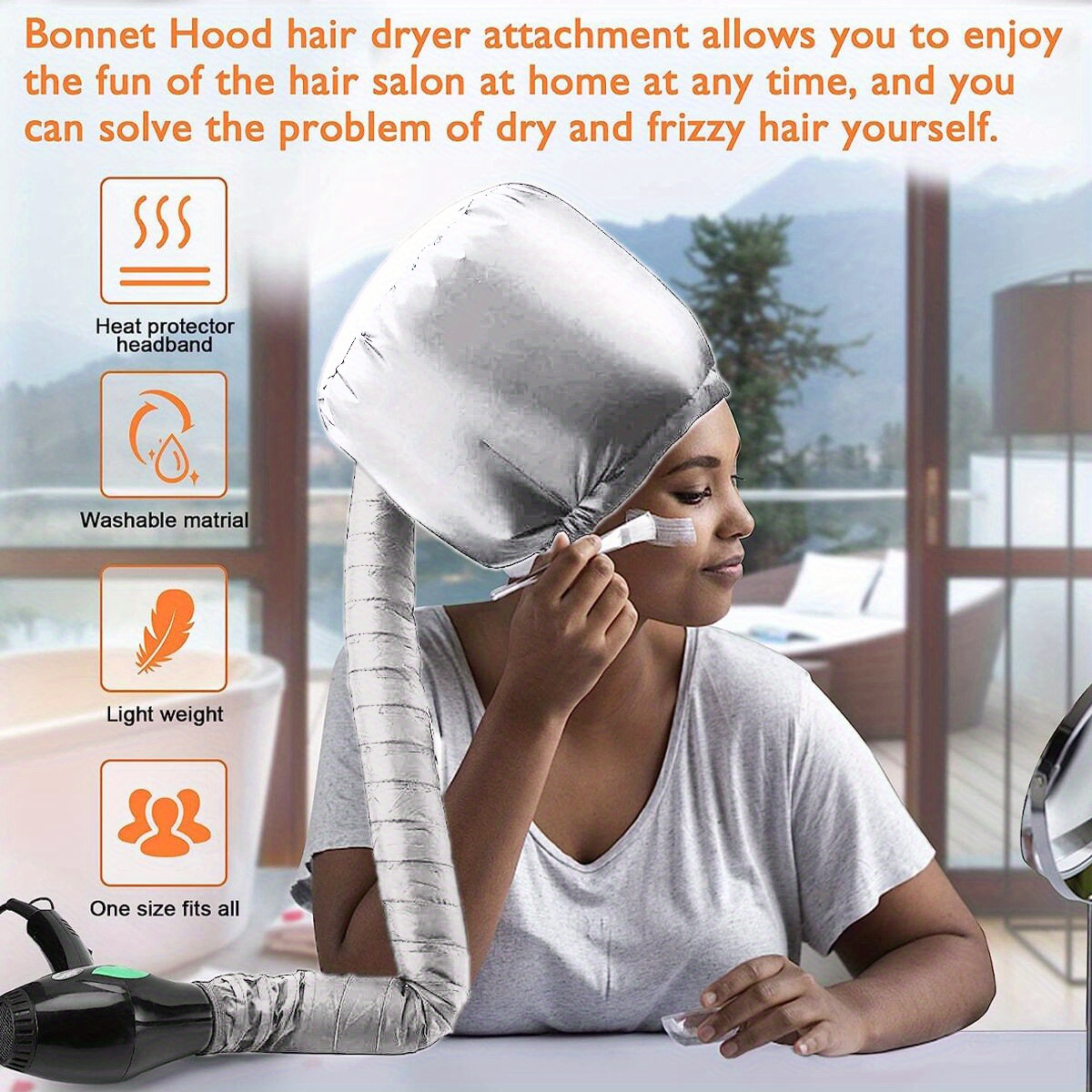 Soft Bonnet Hood Dryer For Curly Hair Elegant Soft Bonnet Hood