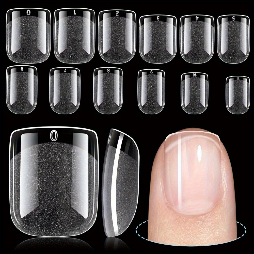 

120pcs Soft Gel Fake Nails, Ultra-thin Square Pre-shaped Acrylic Tips, Unbreakable Matte Full Cover Press-ons In 12 Sizes For Salon And Diy - Plastic, Unscented Nail Enhancements