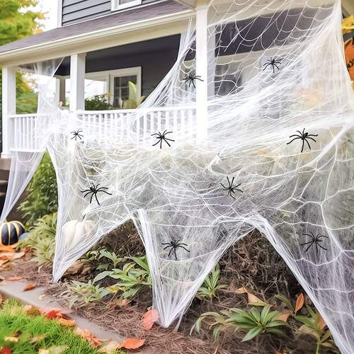 200 spider webs for halloween decorations bonus with 10 spiders cobwebs for halloween indoor and outdoor party supplies
