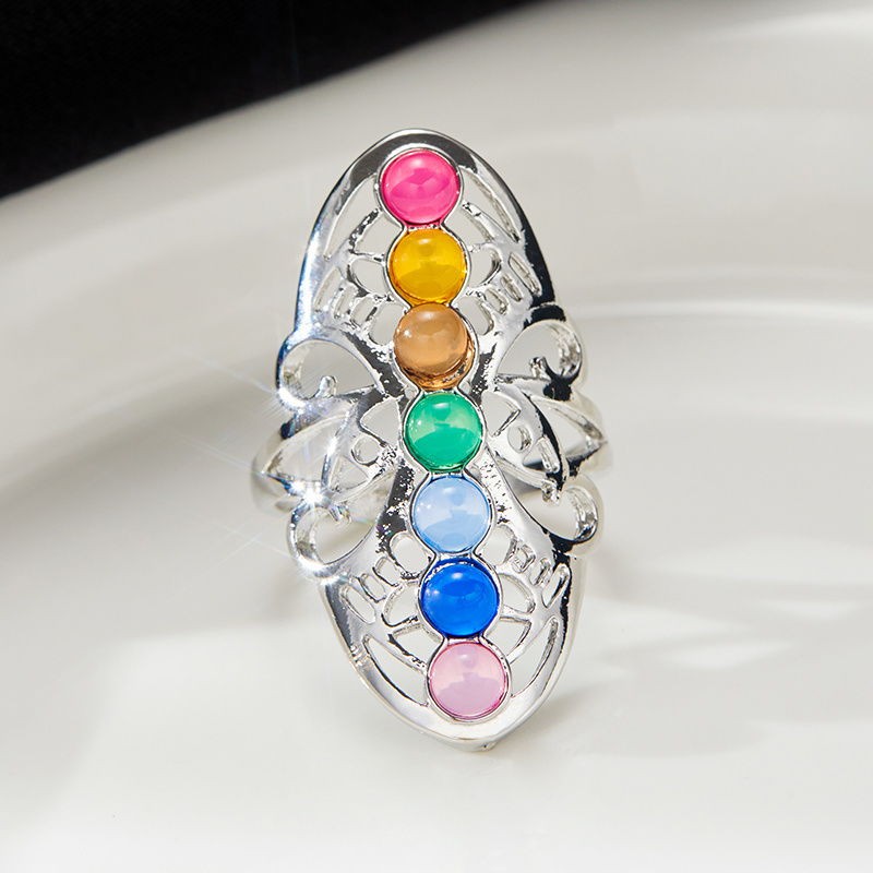 TEMU Exquisite Turquoise Water Drop Rings - Elegant Vintage-inspired Additions For Everyday Wear, Style For Any Occasion Or Event