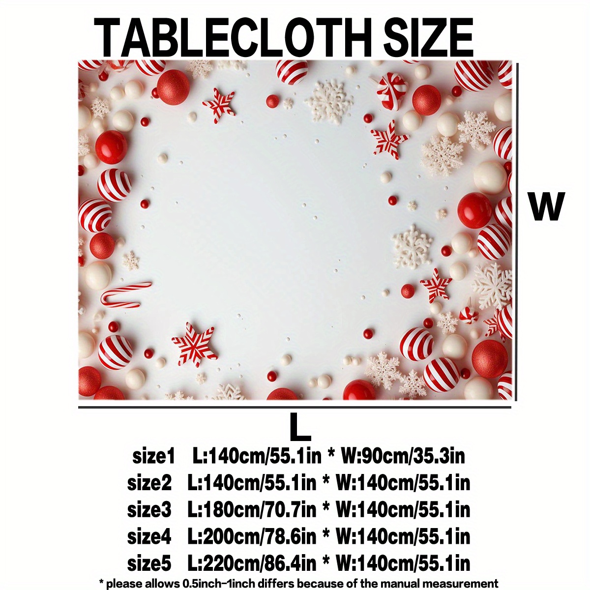 TEMU 1pc Noël, Éléments de Noël Fond Simple Nappe de Table Maison, Nappe de Fête, Décoration de Fête, Cadeaux, Décoration , Décoration de Chambre,