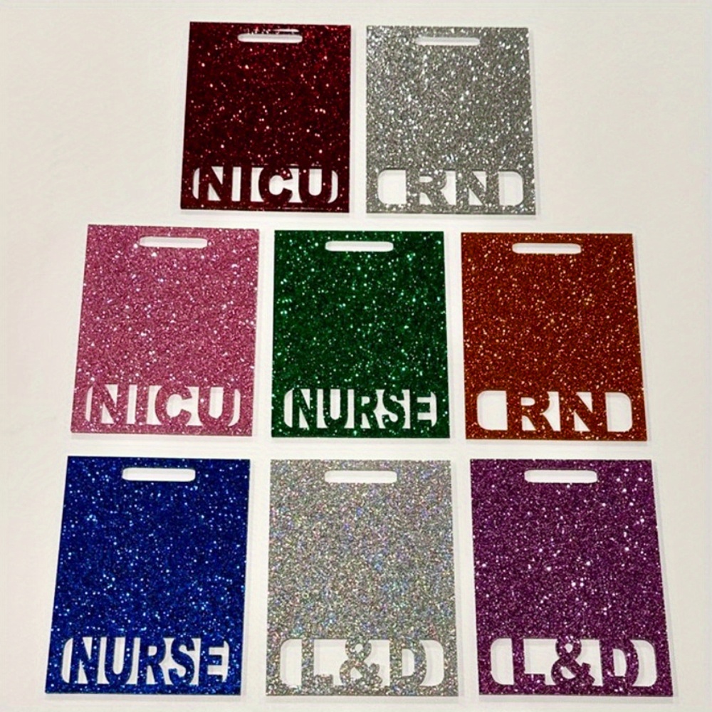 

[customer ] , Custom Acrylic Name Badge - Sparkling Personalized Id For Teachers & Professionals, Essential