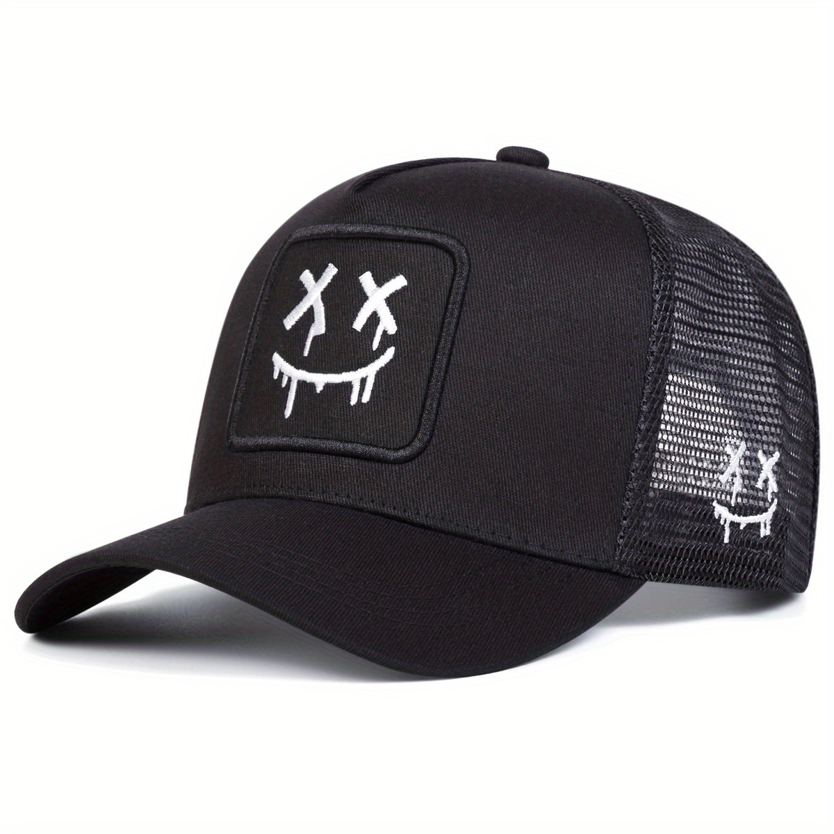 TEMU 1pc Men's Casual X Baseball With Adjustable Strap, Breathable Polyester Fabric, Outdoor And Travel