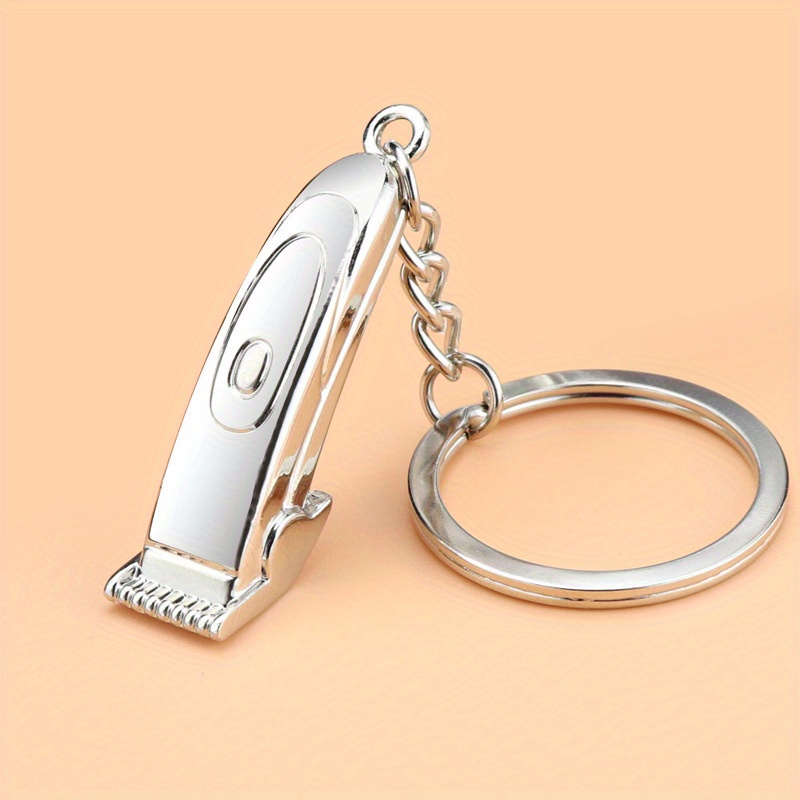 

1pc Creative Lifelike Men's Hair Clipper Shaped Keychain, Barber Shop Event Gift For Father