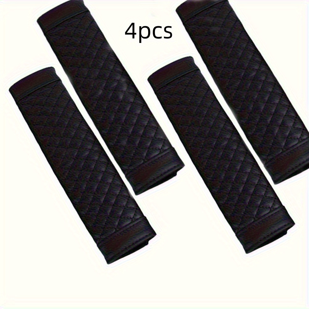 TEMU 4pcs Universal Car Safety Seat Belt Leather Car Seat Shoulder Cushion Cover Car Belt Protector