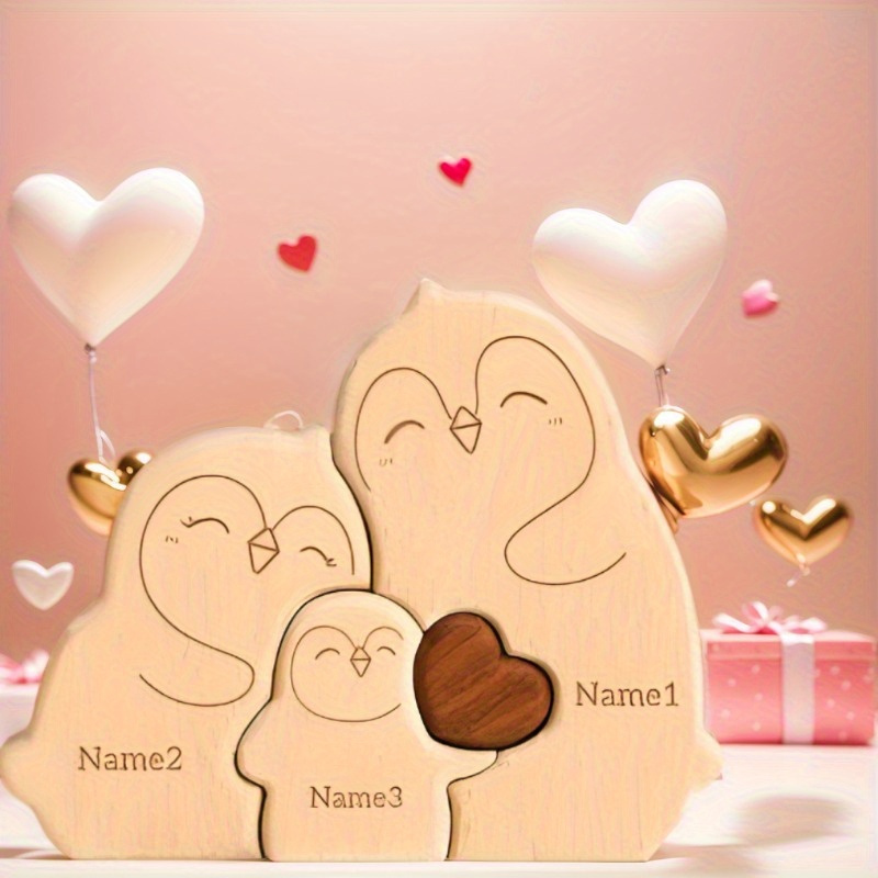 

3-6pcs Wooden Ornaments, Personalized Ornaments With 2-5 Names, Birthday Anniversary Wedding Gifts For Women Men, Decor Housewarming Gifts Couple Friends, Gift Wrap Storage