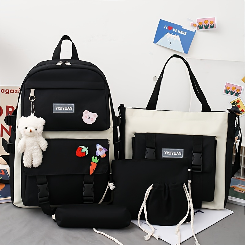 kawaii cute school backpack preppy college laptop bookbag - Temu