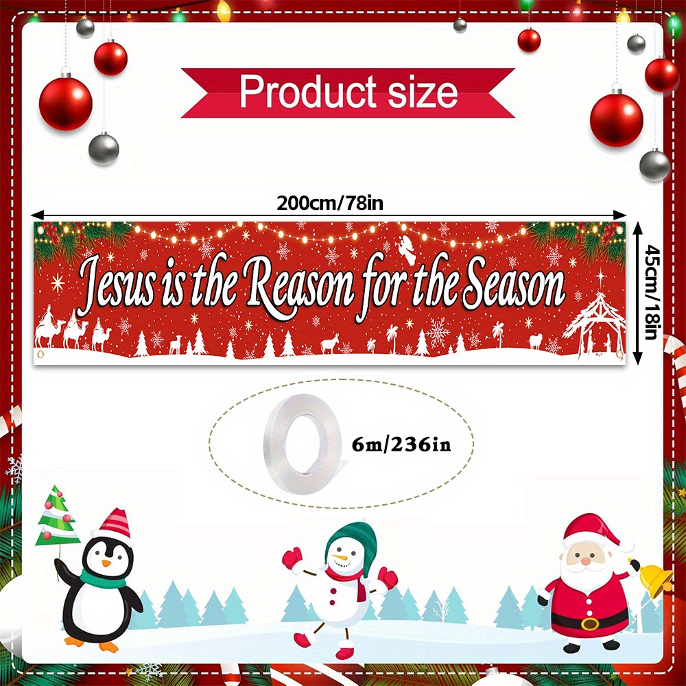 TEMU 1pc, Merry Christmas Yard Banner, Polyester Is For , For Indoor Outdoor Garden Porch And Lawn Decoration