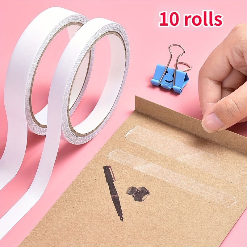 

5/10 Rouleaux de Ruban Adhésif Transparent de 177.17 Pouces - Ruban Adhésif Blanc - Adhésif Fort pour Bureau, École, DIY, Loisirs Créatifs, Scrapbooking, Art, Cartes et Cadeaux