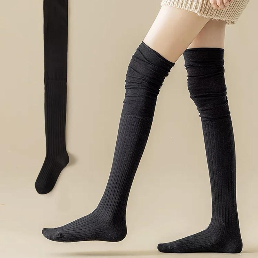 TEMU 1 Pair Of New Women's Stockings, Autumn And Winter Splicing Stockings, High Socks, Casual Thigh Stockings, Women's Stockings