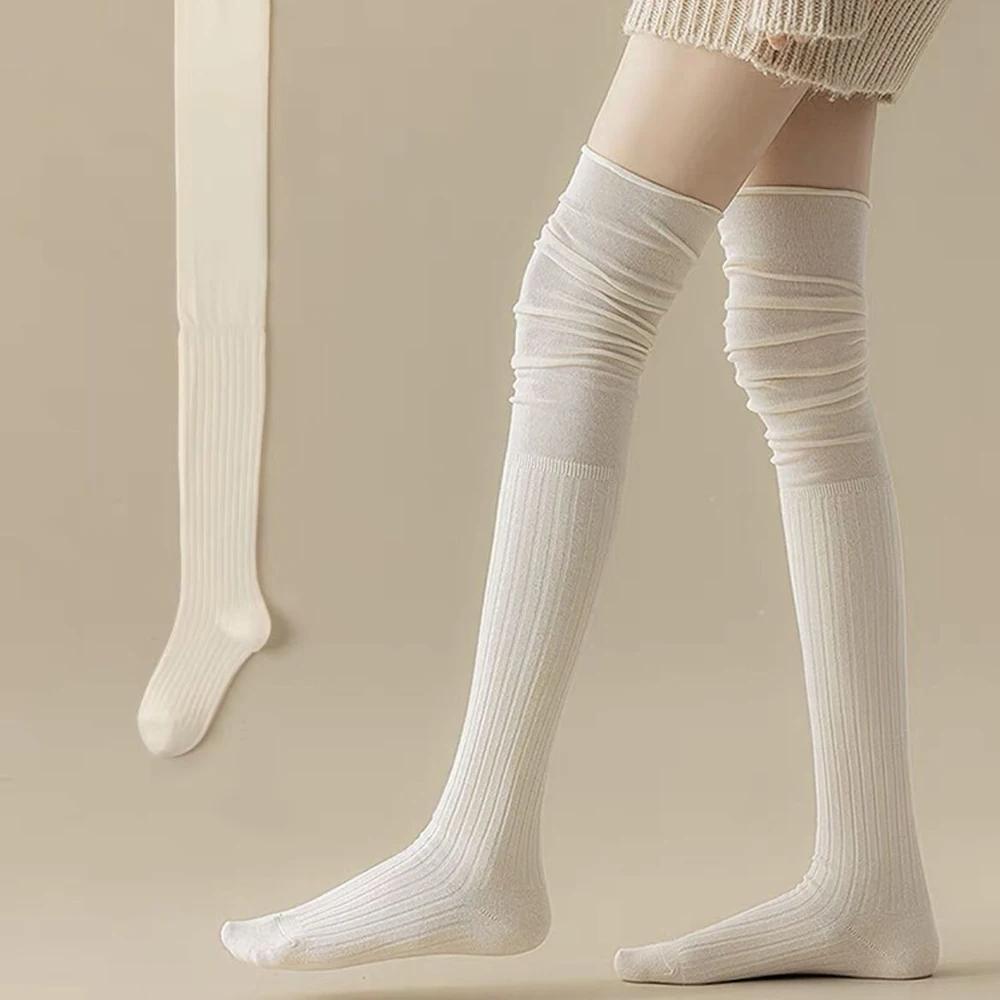 TEMU 1 Pair Of New Women's Stockings, Autumn And Winter Splicing Stockings, High Socks, Casual Thigh Stockings, Women's Stockings