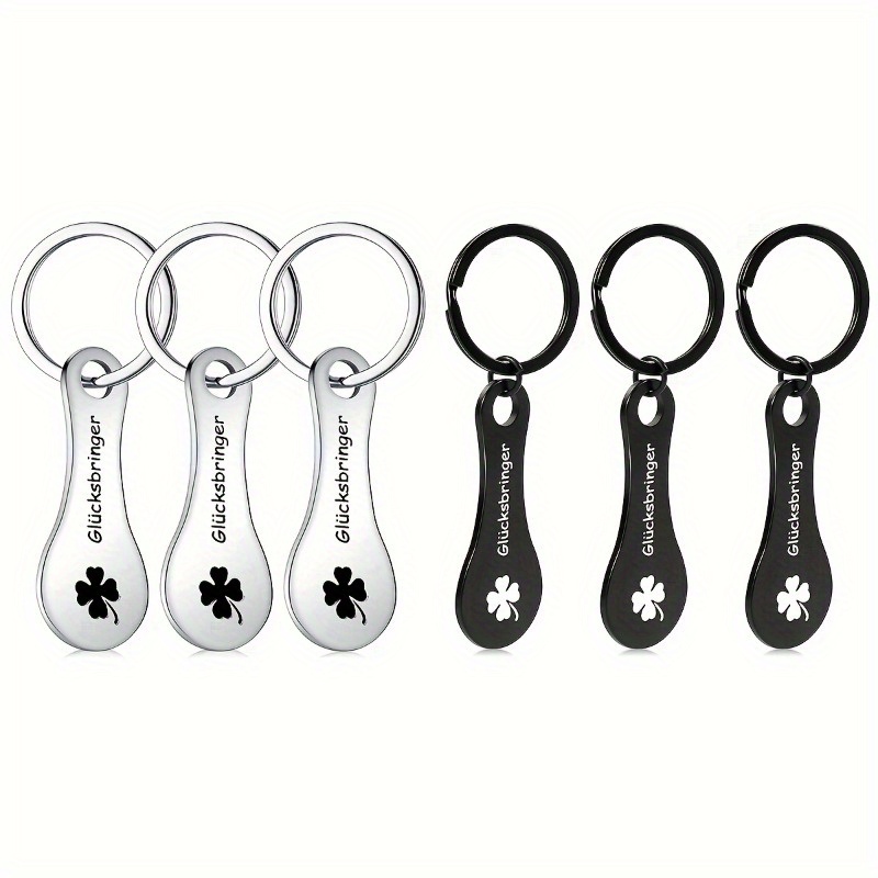 

Keychain Set - 3pcs Steel Keyring Removable & Lettering , For ' Accessory And