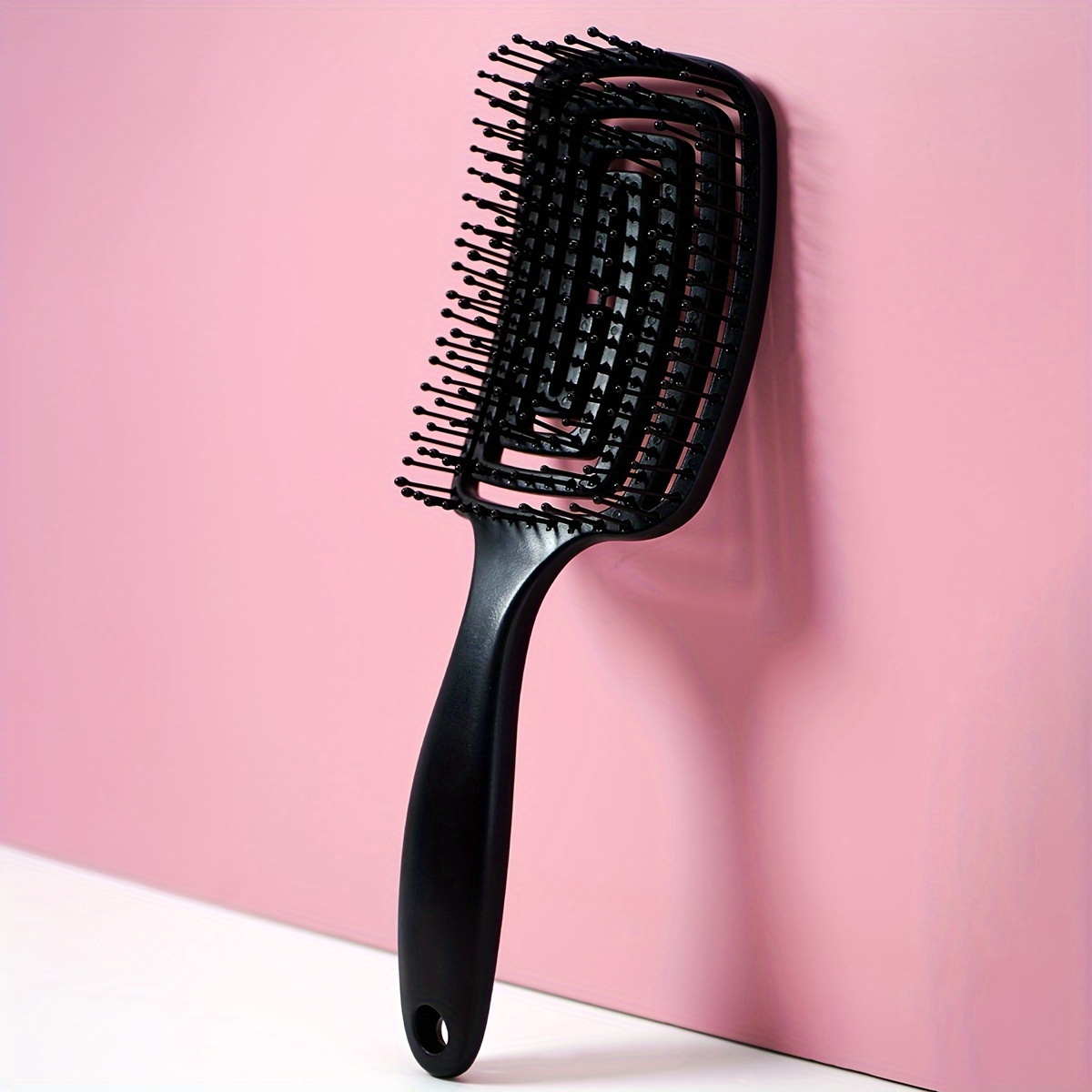 

1pc Detangling Hair Brush Comb For Normal Hair - Abs Plastic Handle, Hollow Out Design For Scalp Massage, Anti-static Hairdressing Styling Tool