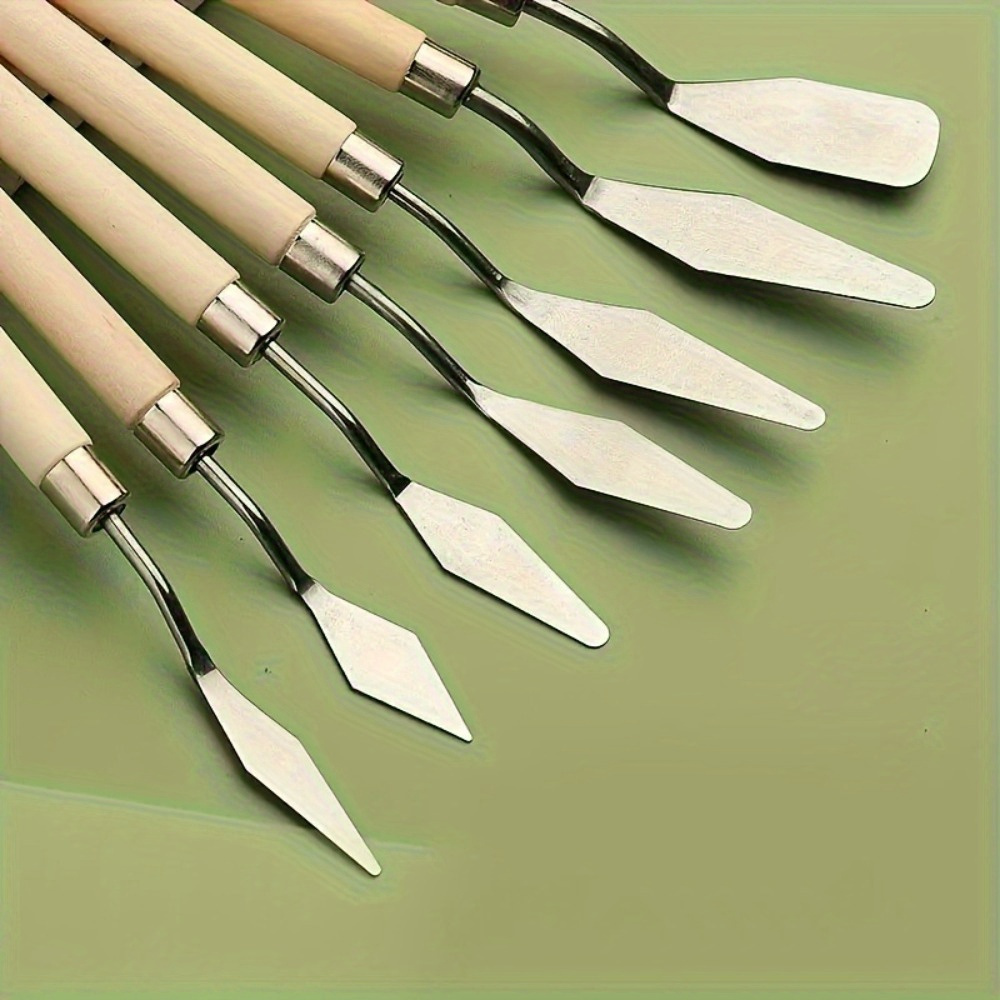 7pcs Metal Oil Painting Scraper Palette Art Tools Set