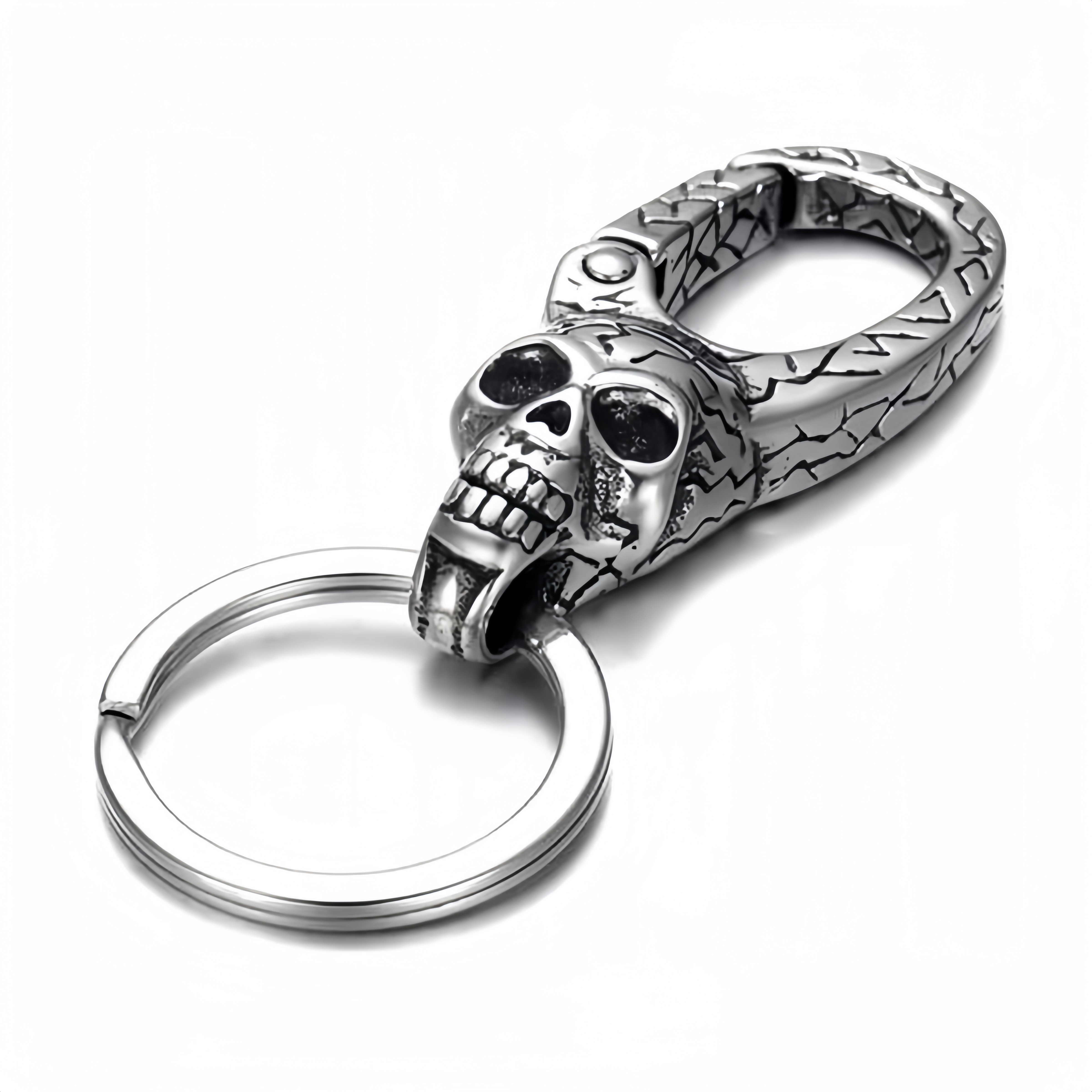 

Stainless Steel Skull Keychain - Keyring For Men And