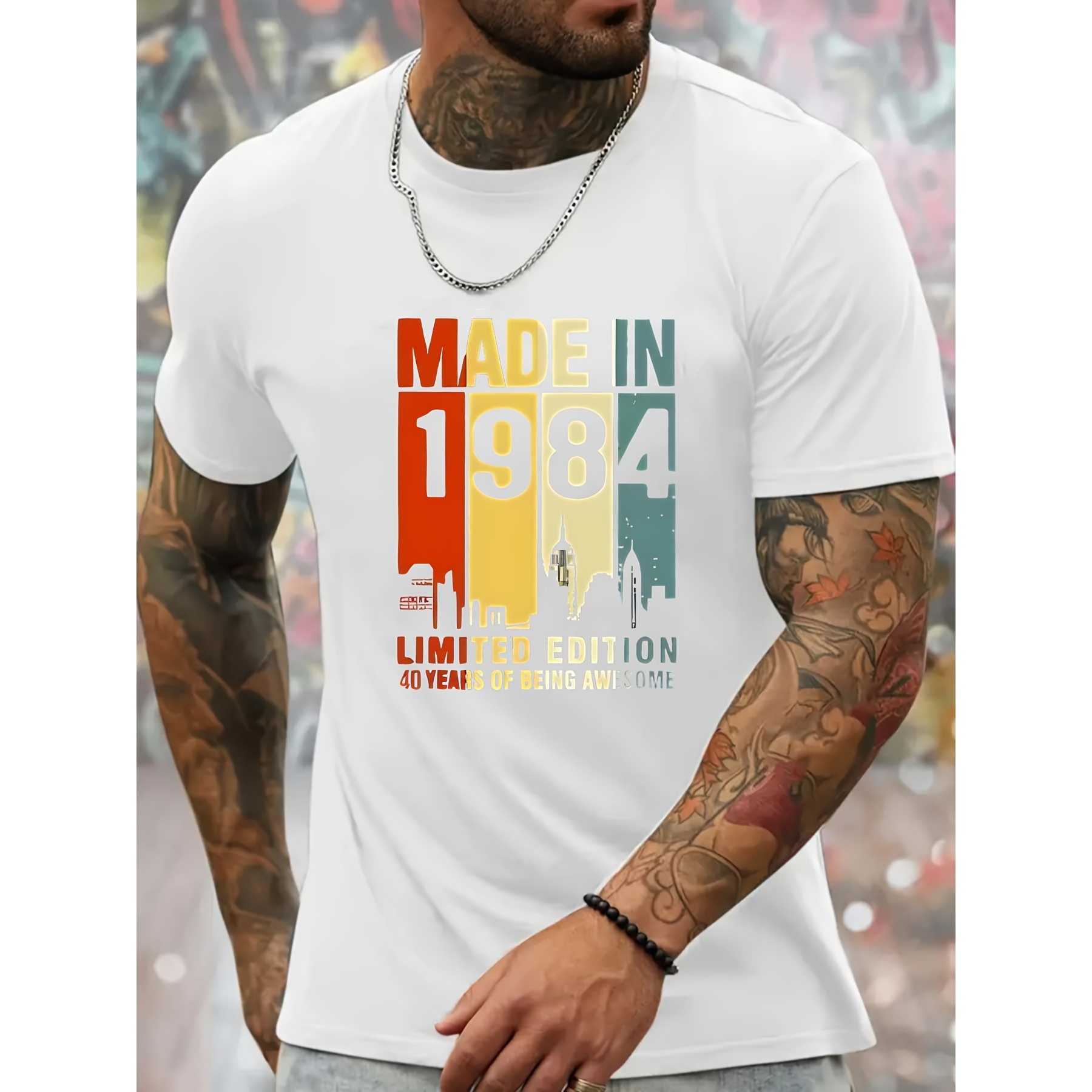 

Made In 1984 " Men's T-shirt - Casual, Comfortable & Lightweight Crew Neck Tee For Summer