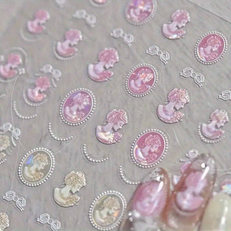 

5d Embossed Art - , -adhesive Decals For Women & , For Diy