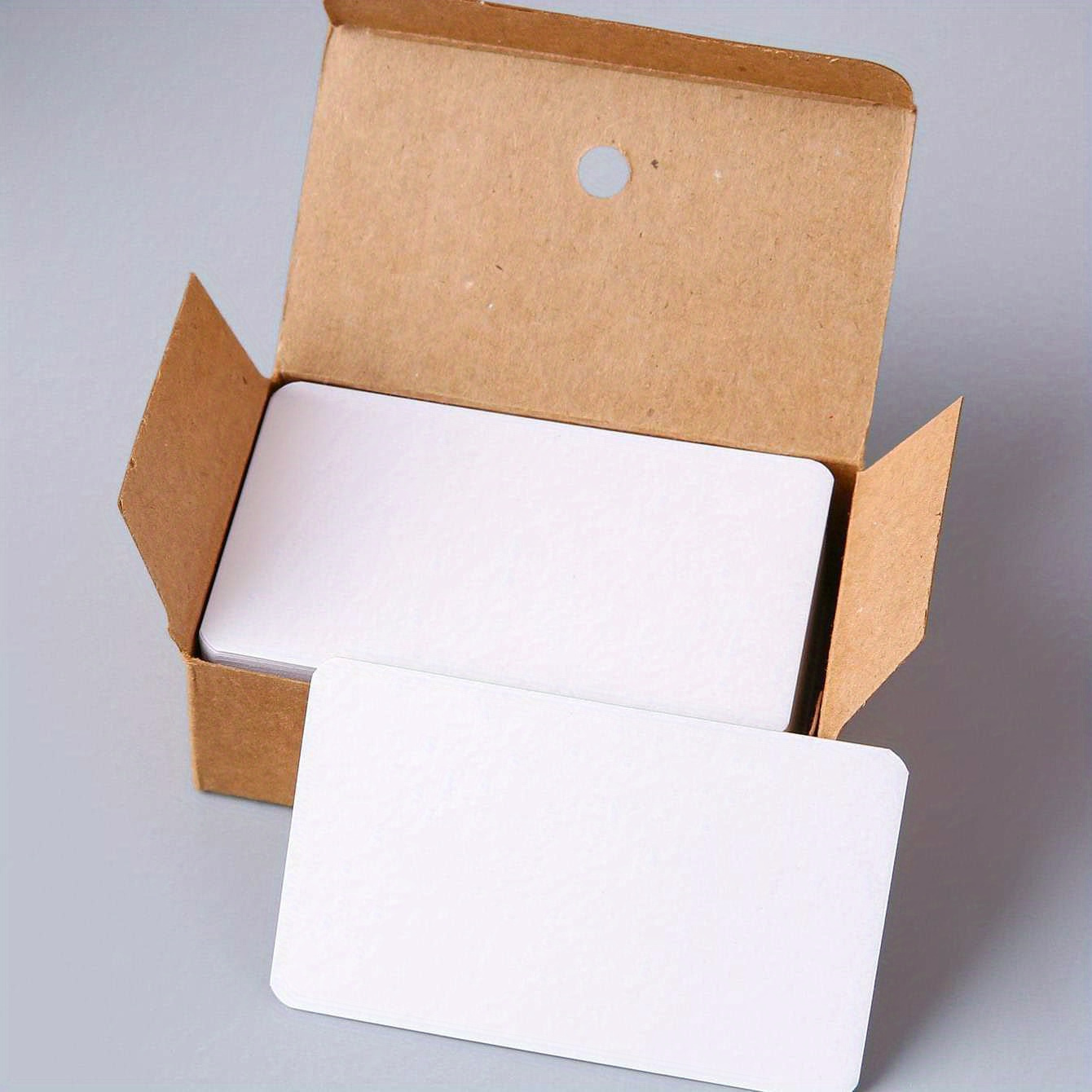 E-shop Leere Wortkarten, Postkarten Notizzettel im Karton – 100 Stk. weiße Kraftpapierkarten – Entfesseln Sie Ihre Kreativität mit
