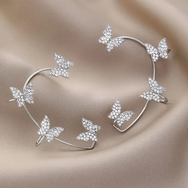 Butterfly Ear Cuffs Climber Earrings Set, 2PCS