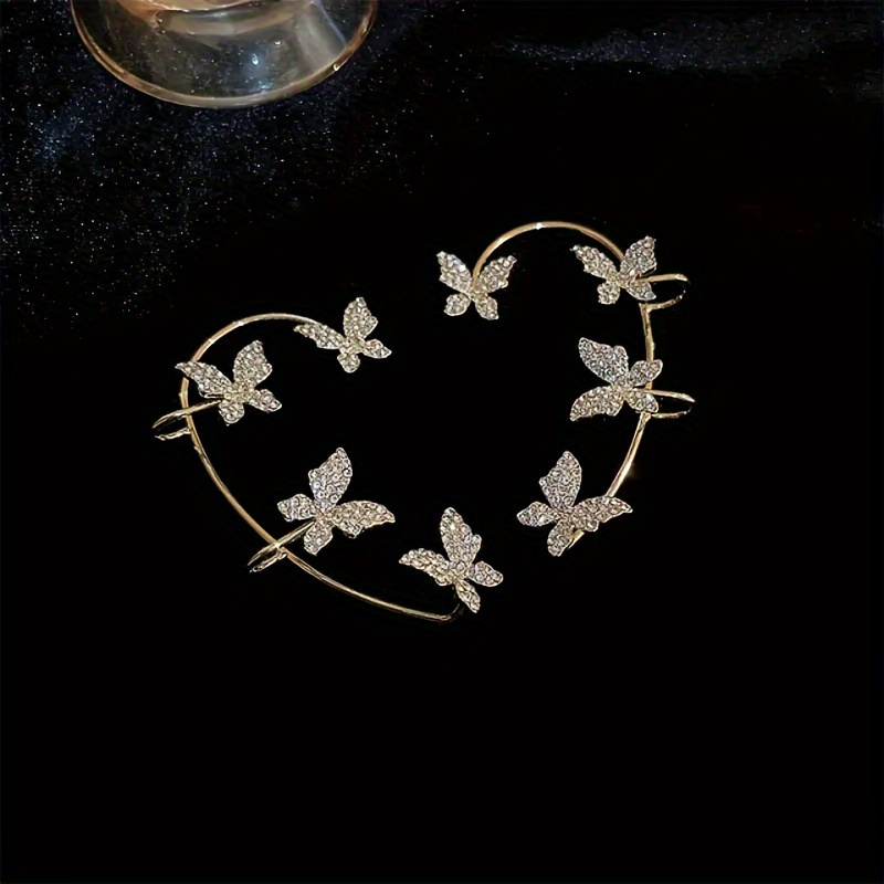 Butterfly Ear Cuffs Climber Earrings Set, 2PCS