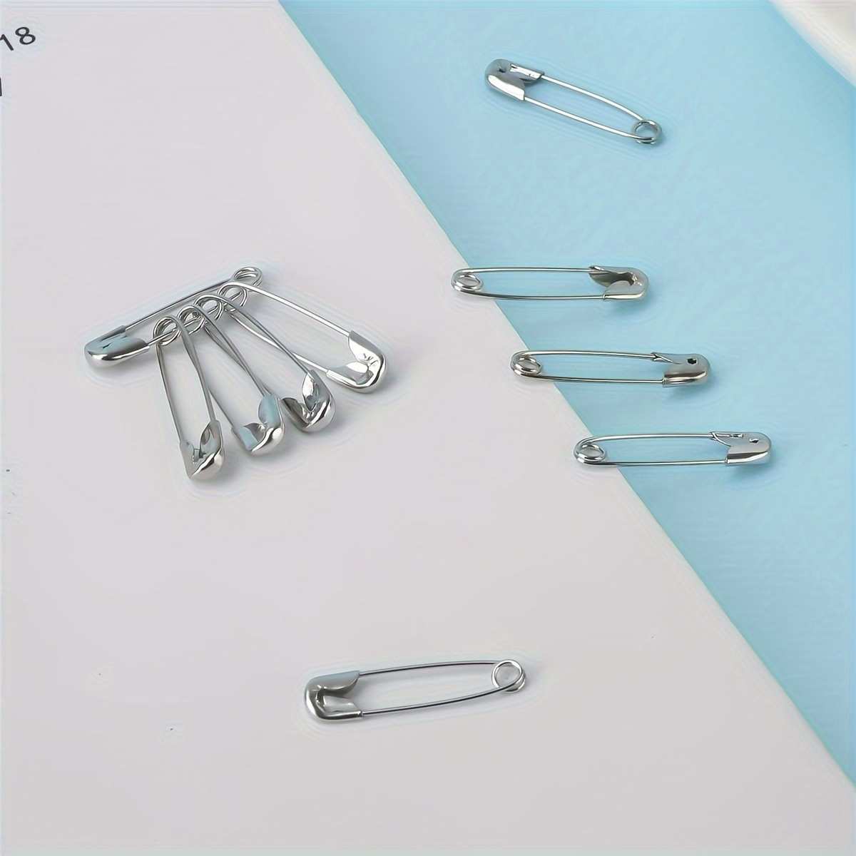 

260 Safety Pins, 4 Sizes Of Durable, Silver Small And Large Safety Pins In Bulk, Rust Resistant Nickel Plated Steel, Sharp Edges For Clothing, Sewing, And Crafts