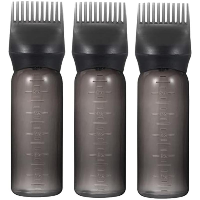 3-pack, Hair Dye Bottle, Color Cream Applicator, Perm Solution Container, Softening Shampoo Bottle, Pre-comb Applicator, Shampoo Bottle, Large Capacity – 6oz Fridge Safe, Unscented