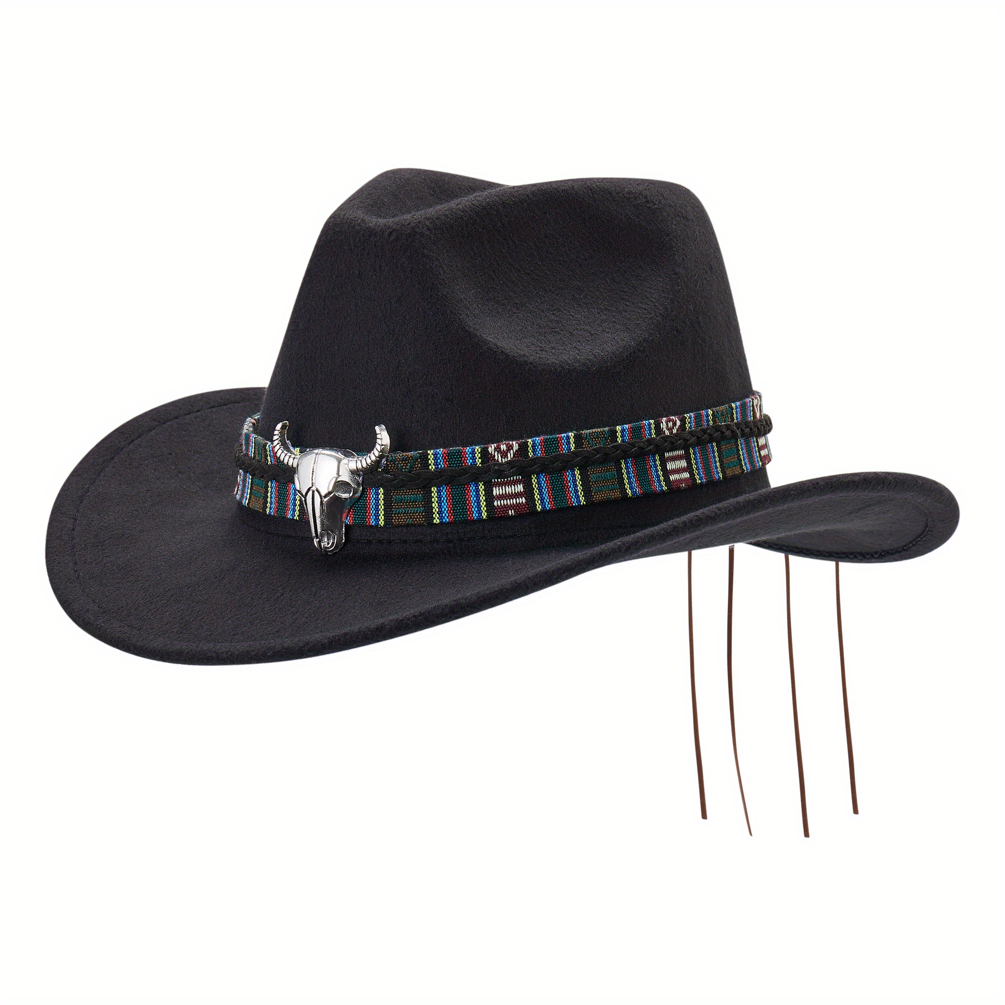 women cowboy hats fringed bandana set glitter - Temu display picture 3