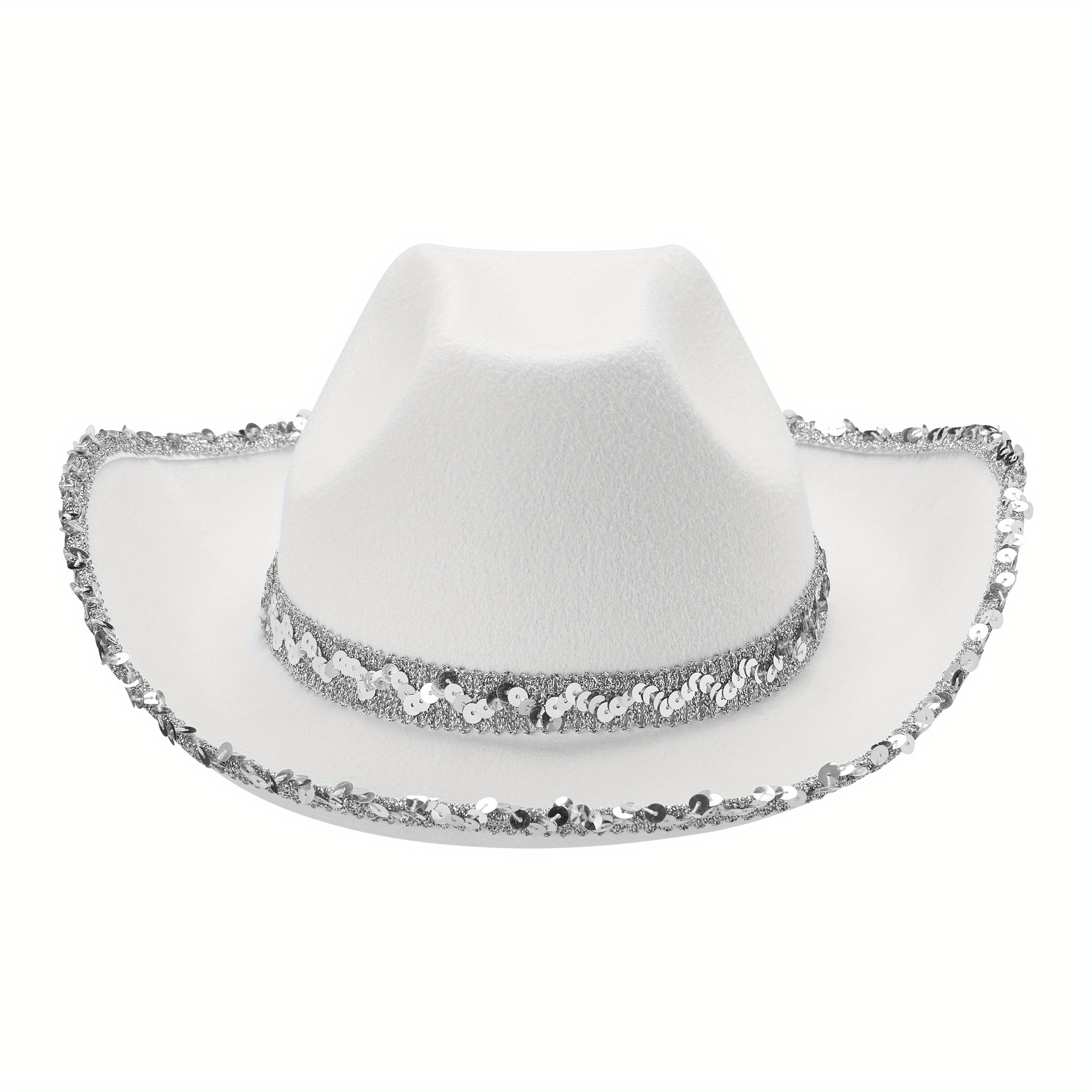 2pcs womens cowboy hats bandana wide brim western style - Temu display picture 3
