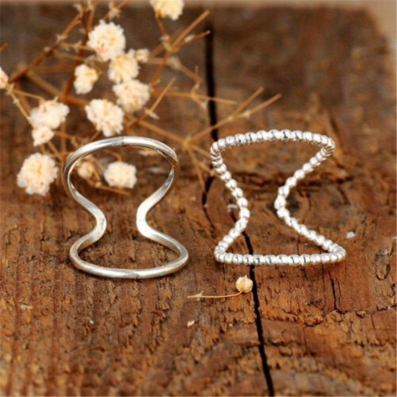 

1pc Fashion Adjustable Opening Simple Ring Vintage Women Jewelry Party Gift
