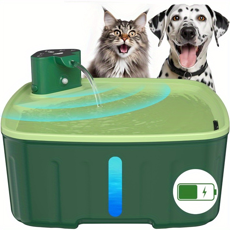 

Extra Large 2.1gal/8l Wireless Dog Water Fountain - Battery-operated, & Timer, Bpa-free, Ideal For Large Dogs & Homes, Usb Charging, With Circulating Water Level Indicator